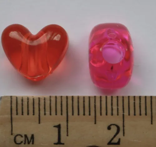 Vista 3 de Generic Cuentas de corazón perlas blancas grandes cuentas de poni Pk/50 hechas en EE. UU., B07780