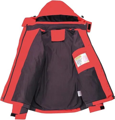 Vista 3 de Chaqueta impermeable con capucha para mujer, rompevientos cortavientos para exteriores, para jardinería, senderismo