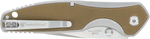 Vista 4 de Smith & Wesson Cleft 7.75in S.S. Assisted Folding Knife with 3.5in Drop Point Blade and Stainless/G10 Handle for Outdoor