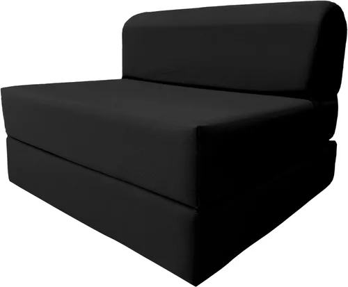 Vista 59 de D&D Futon Furniture. Silla plegable de espuma, sofá de estudio, colchón de espuma plegable para invitados (6 x 24 x 70 pulgadas, negro)
