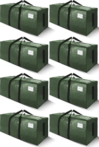 Vista 16 de SWEET DOLPHIN Paquete de 8 bolsas de mudanza resistentes de 200 libras con asas envolventes, bolsas de almacenamiento extra grandes para ahorrar