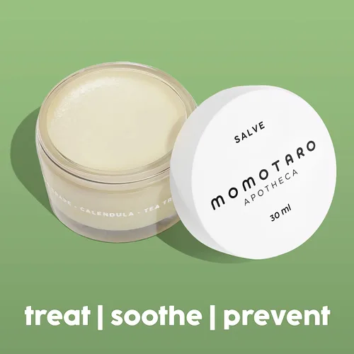 Vista 3 de MOMOTARO APOTHECA Hidratante vaginal orgánico Vulva Salve y probiótico orgánico para mujeres, juego de suplementos vaginales y digestivos, bálsamo