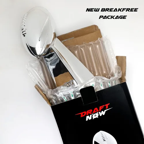 Vista 4 de DRAFT NOW Trofeo de Fantasy Football - 14 PULGADAS Grande - Trofeo Réplica de Cromo Hecho para Campeones de Fantasy Football
