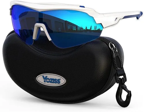 Vista 19 de Gafas de sol deportivas polarizadas para hombres, mujeres, jóvenes, béisbol, correr, conducir, golf 03B-rojo