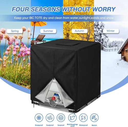 Vista 7 de NEVERLAND Media cremallera IBC Tote Cover Cubierta impermeable del tanque