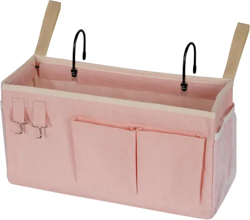 Vista 13 de Organizador de Almacenamiento para Mesita de Noche/Bolsa de Almacenamiento Colgante para Mesita de Noche para Cabeceros, Literas, Dormitorios, Negro