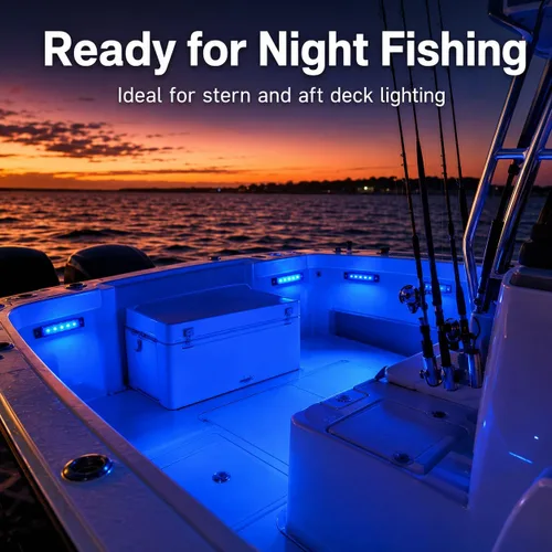 Vista 9 de Shangyuan Luces marinas: 6 luces interiores LED impermeables para yate, barco de pesca, kayak y más, 12 V