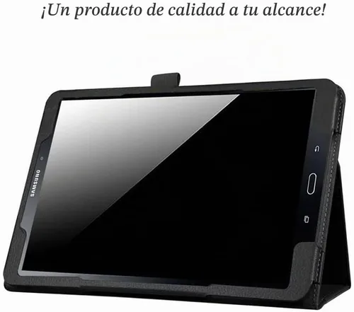 Vista 6 de Funda Folio Para Galaxy Tab A 8.0 2017 Modelo T380/T385, Funda Protectora De Cuero De La PU Premium Para Samsung Galaxy Tab A 8.0 Pulgadas 2017 Negro