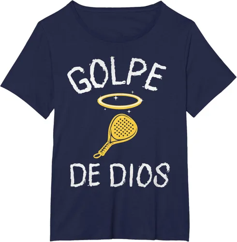 Vista 16 de Golpe De Dios Padel Player Sport in Spanish En Espanol Men's T-Shirt