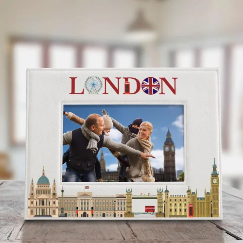 Vista 2 de KATE POSH Marco de fotos de Londres, vacaciones familiares en Londres, luna de miel, boda, decoración de Londres (5 x 7 horizontal)