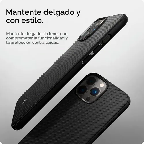 Vista 4 de Spigen - Mag Armor - Funda compatible con MagSafe diseñada para iPhone 13 Pro (2021) - color negro mate