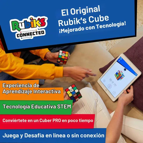 Vista 3 de El Rubik's Connected Original, pasa de principiante a profesional en poco tiempo. Cubo de velocidad inteligente magnético 3x3. Aplicación fácil