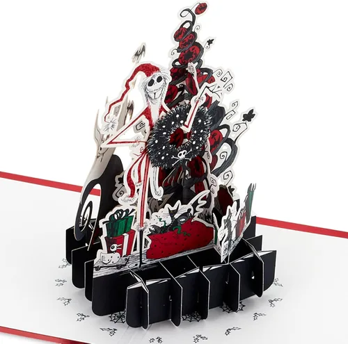 Vista 5 de Hallmark Tarjeta de Navidad desplegable Signature Paper Wonder (Nightmare Before Christmas)