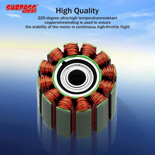 Vista 6 de Surpass Hobby C3536 1050KV Motor sin escobillas para aviones RC Ala fija