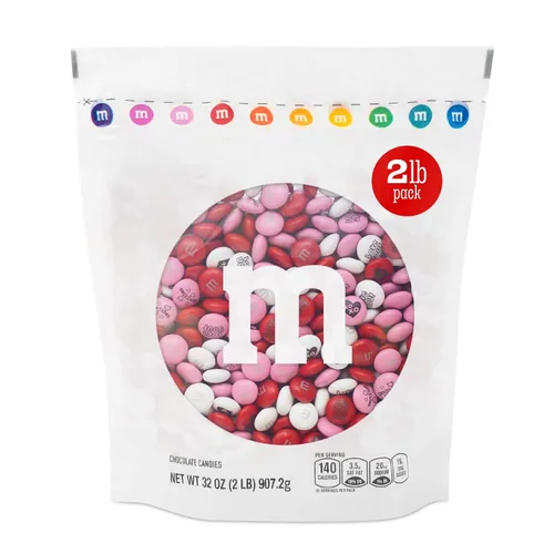 Vista 19 de M&M'S WORLD Galentine's Day - Caramelos de chocolate, 2 libras, celebra el amor con tu Galentine, regalo único para amigos, solteros y fiestas, crea