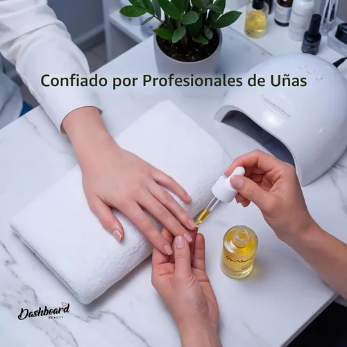 Vista 2 de Dashboard Beauty Aceite de uñas para cutículas, hidratante de uñas avanzado y fortalecedor de uñas premium con jojoba, vitamina E, repara las uñas