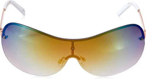 Vista 2 de Southpole Women's 444sp Vintage 90s Metal Shield Rectangular Sunglasses (139mm) -Uv400 Protection, Trendy Gift