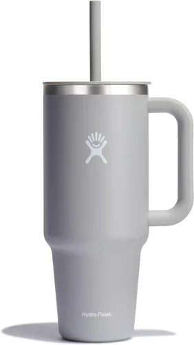 Vista 30 de Hydro Flask Vaso de Viaje con Asa, Tapa y Pajita - Acero Inoxidable Aislado en 24 Oz Aloe