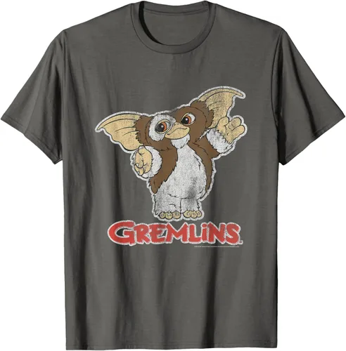Vista 29 de Gremlins Camiseta Gizmo y Logo, Negro, S