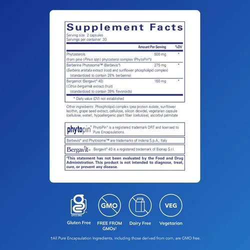 Vista 2 de Pure Encapsulations CholestePure Plus 120's, 60 Cápsulas