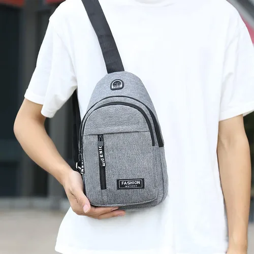 Vista 2 de Gecau Bolso bandolera multiusos - Bolso cruzado en el pecho - Mochila deportiva de senderismo - Mochila casual para hombres y mujeres