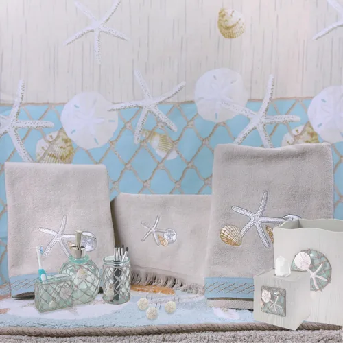 Vista 5 de Avanti Linens - Alfombra de baño, suave y absorbente, accesorios de baño inspirados en la playa (colección Seaglass, 20 x 30 pulgadas)