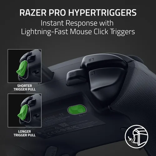Vista 3 de Razer Wolverine V3 Tournament Edition Wired Gaming Controller Licensed for Xbox Series XS, Xbox One, Windows PC - 6 Remappable Buttons - Fast