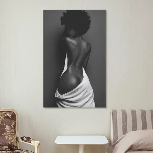 Vista 7 de MQISNOHA Póster de arte de pared sexy de mujer negra negra afroamericana, pinturas artísticas en lienzo, decoración de pared, decoración del hogar