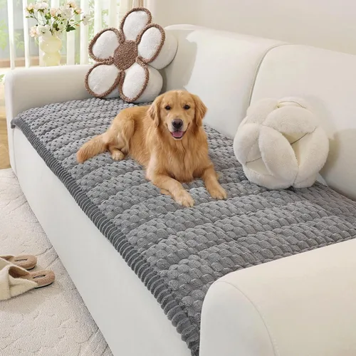 Vista 24 de OstepDecor Funda de sofá para perros, funda de sofá lavable antideslizante para mascotas, funda de sofá suave para sofá, sofá biplaza y seccional