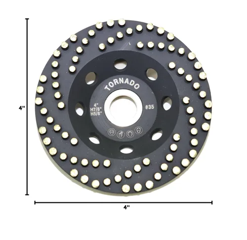 Vista 6 de Tornado Rueda de disco de extracción de copa de diamante de 4 pulgadas con nueva tecnología CDB (Tornado, 4 pulgadas)