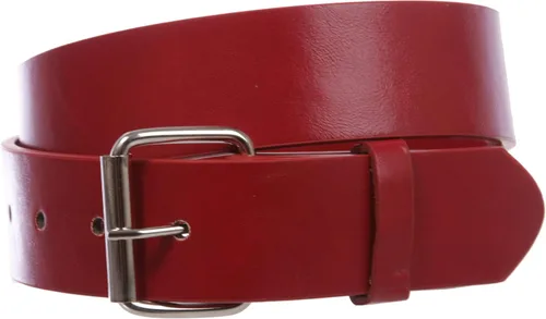 Vista 16 de Beltiscool 1 1/2" (38 mm) Snap On Plain Leather Jean Belt con hebilla de rodillo Amarillo