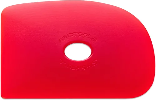 Vista 4 de MudTools Costilla de polímero de forma 2 para artistas de cerámica y arcilla, color azul, flexibilidad extra firme (B2)