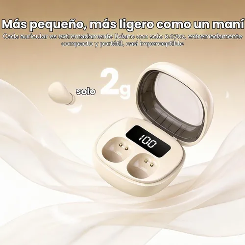 Vista 4 de Xmenha Auriculares inalámbricos Bluetooth invisibles más pequeños - Auriculares mini discretos de bajo perfil, micro, para canales auditivos pequeños