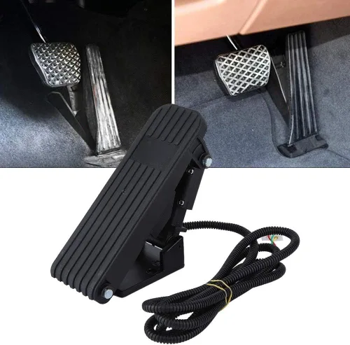 Vista 2 de Pedal de freno para vehículo eléctrico, acelerador de pie, control de velocidad del acelerador, pedal de freno universal para bicicletas eléctricas