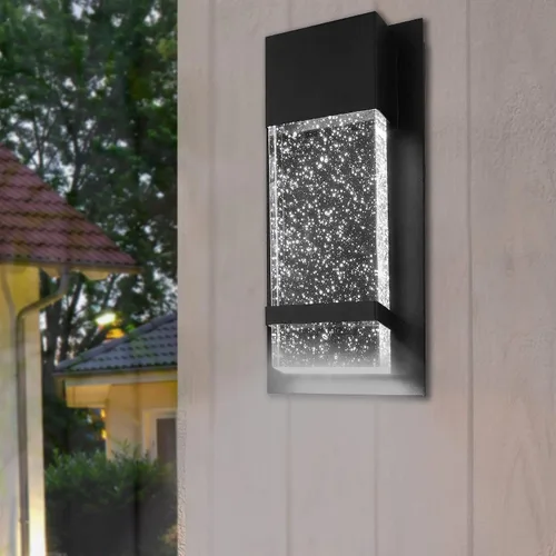 Vista 7 de Ciata Iluminación de aplique de pared – LED integrado que refleja la iluminación blanca cálida a través de cristal de burbujas – Lámpara de pared