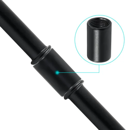 Vista 3 de BokWin Varilla de extensión de lámpara M10 con conector, varillas de extensión colgantes negras de repuesto para luces (3.15 pulgadas de longitud)