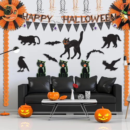 Vista 5 de Beistle 2 piezas de 20.5 pulgadas vintage de Halloween articulados para suministros de fiesta espeluznantes, fabricados en Estados Unidos desde