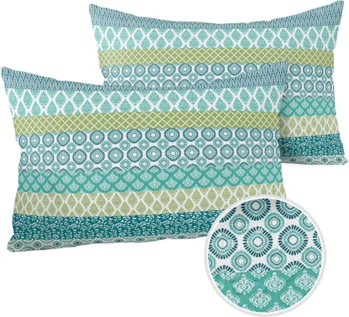 Vista 11 de Fundas de almohada impermeables para exteriores, fundas de almohada lumbares, estilo bohemio, diseño de rayas, tribal, estilo bohemio, fundas