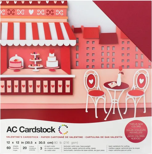 Vista 3 de Cardstock 12x12 Scrapbook Paper Pack - Textured Heavy Duty Paper for Die Cutting, Card Making, Crafts - 60 Square Sheets, 20 Unique Colors, 80lb Joya