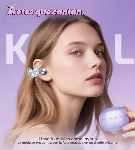 Vista 2 de Auriculares King Lucky de oído abierto con clip, auriculares inalámbricos Bluetooth 5.4 con micrófono, 50H de reproducción, llamada con ENC