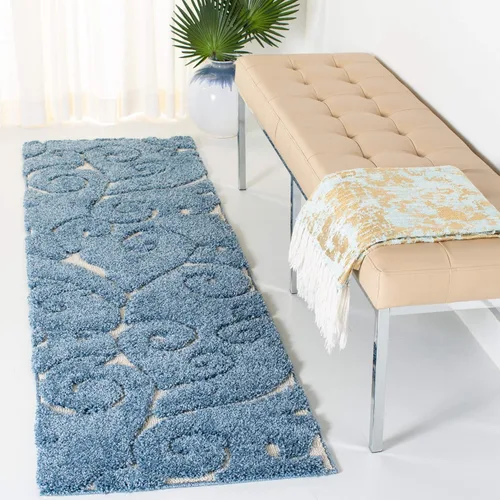 Vista 87 de SAFAVIEH Florida Shag Collection - Alfombra decorativa, 2 x 3 pies, color crema y beige, diseño de volutas, no desprende pelusa y fácil de limpiar