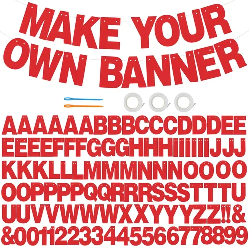 Vista 37 de 116 piezas de letras de la A a la Z DIY Banner personalizado Colorido