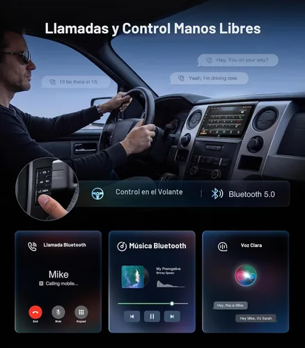 Vista 4 de 9' QLED Android Radio de coche estéreo para Ford F150 2009-2012,2013 2014 STX XL 64G CarPlay inalámbrico y Android Auto/navegación