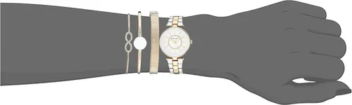 Vista 4 de Anne Klein - Reloj de brazalete para mujer con cristales de Swarovski y malla acentuada