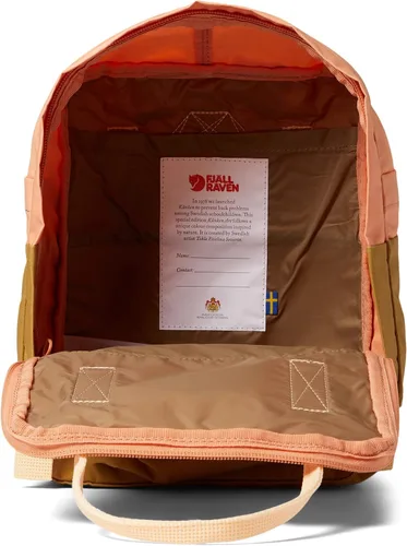 Vista 3 de Fjallraven Mini mochila Kanken Art para mujer, Landsort, verde, naranja, talla única
