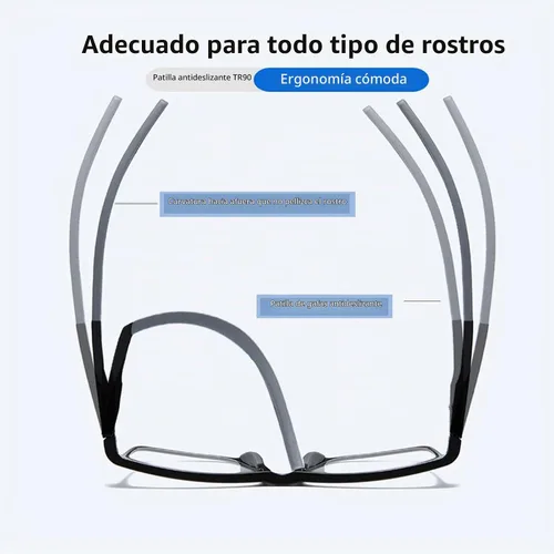 Vista 5 de Multifocal Progressive Transition Photochromic Reading Glasses Blue Light Blocking Multifocus Readers Spring Hinge