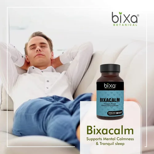 Vista 4 de bixa BOTANICAL Bixacalm, 60 cápsulas vegetales (450 mg) Extracto de Ashwagandha y extracto de valeriana para dormir