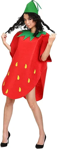 Vista 3 de La moriposa - Disfraz unisex para Halloween diseño de calabaza fresa manzana árbol de sandía traje de frutas con sombrero