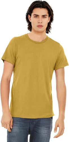 Vista 286 de Bella Canvas 3413c para hombre (1) Triblend verde + (1) Triblend rojo
