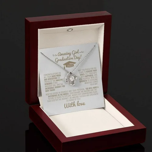 Vista 2 de BellezaNova Graduation Necklace For Her 2023 - Graduation Necklace 2019 For Women, Para La Reina De Mi Vida - Collar De Amor Infinito, Regalos Para